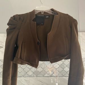 Army green crop jacket